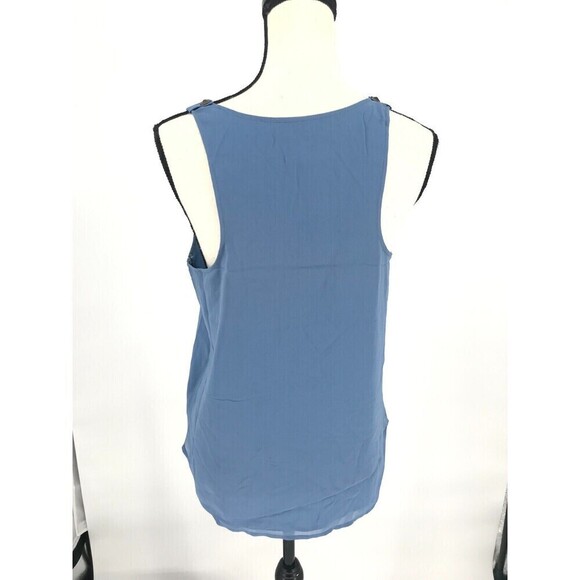 Michael Kors Women’s Size 4 Blouse Top Sleeveless Blue Side Zipper - Picture 3 of 13